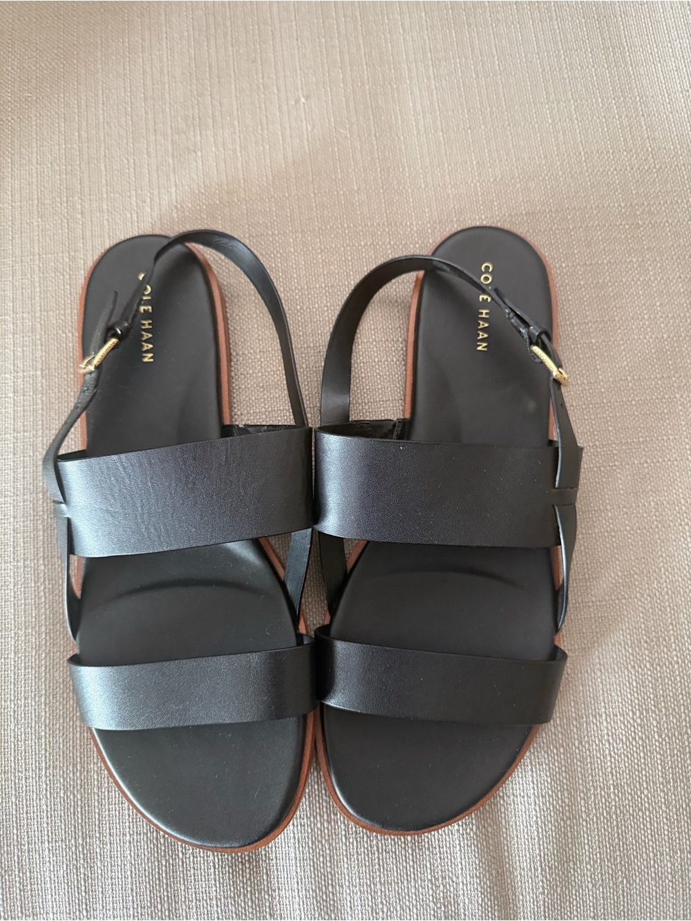 Women’s size 9.5Cole Haan Black Leather Strappy Sandals